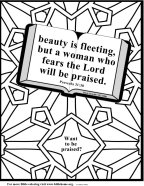 Free Bible coloring page about beauty 4