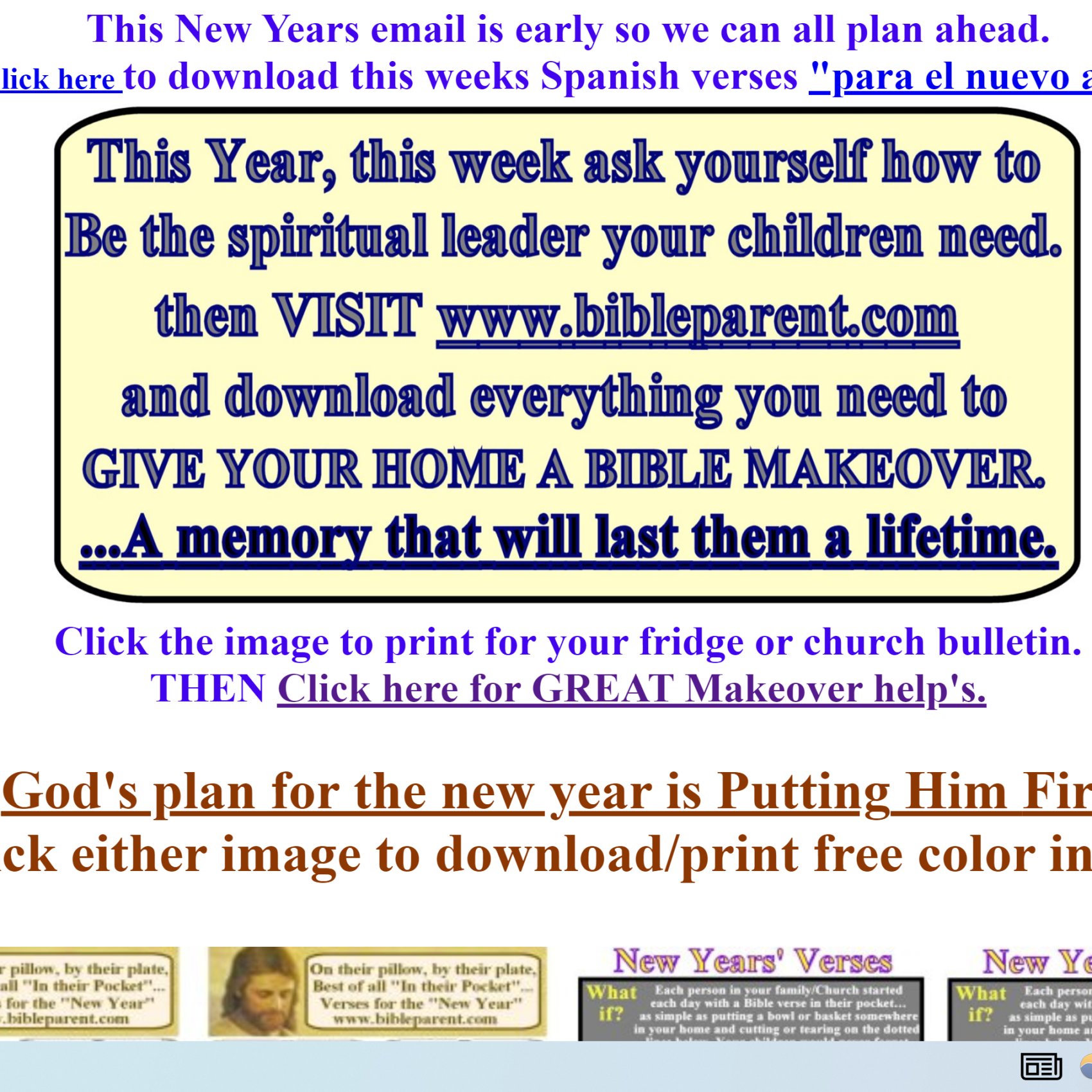 Free Bible Coloring new year