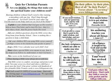 Bible verses about Parenting