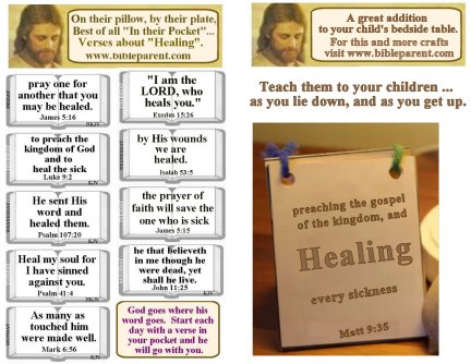 Bulletin Insert healing verses