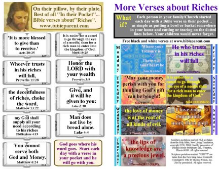 Bulletin Insert with verses for kids