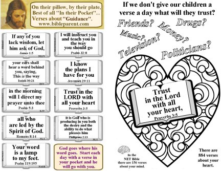 Bulletin Insert with verses about guidance