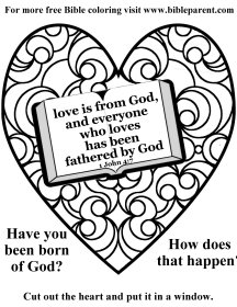 Free Bible Coloring Pages about Love