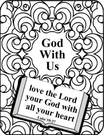 Free Bible coloring page about God 9