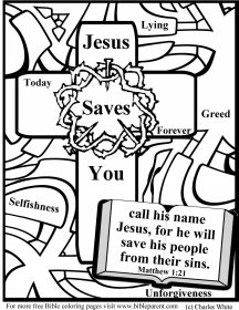 Bible coloring page about Jesus