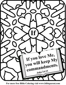 Bible coloring page about love 15