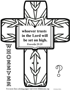 Free Scripture coloring page about fear`