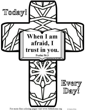 Free Bible Coloring pages fear