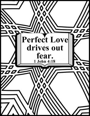 Free Bible coloring page about fear