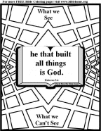 Printable Bible coloring page about god