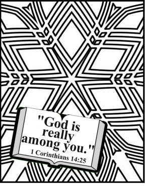 Bible coloring page about creator god