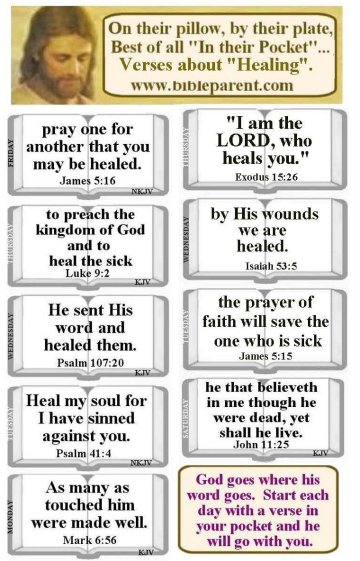 Free Bulletin insert Verses for Healing