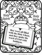 Free Scripture Coloring Holy Spirit 2