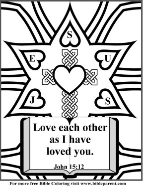 free Bible coloring about love 2