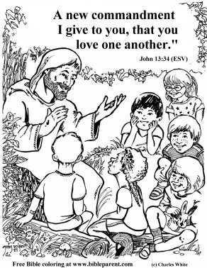 Free Bible Coloring verses about Love