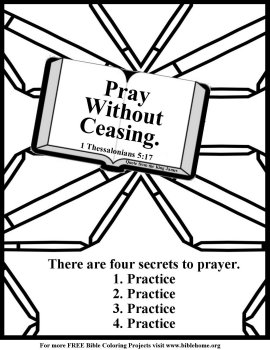 Lord's prayer coloring pages for kids