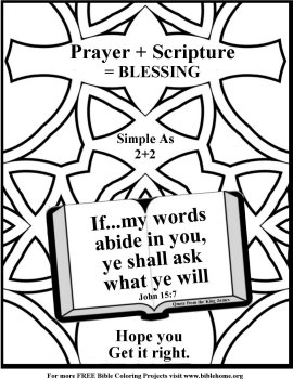 free bible coloring about prayer