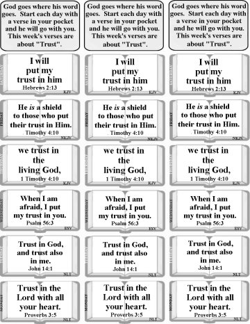 Church Bulletin verses about Scripture