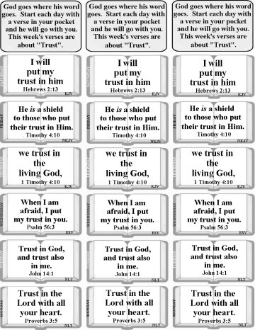 Church Bulletin verses about Scripture