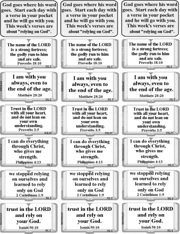 Bible verses for our needs