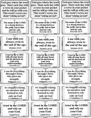 Bible verses for our needs