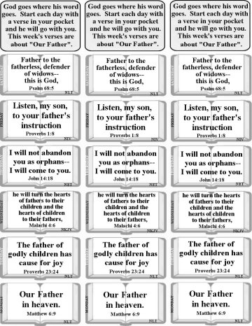 Bible verses for Father's day