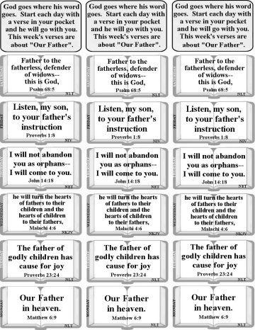 Bible verses for Father's day