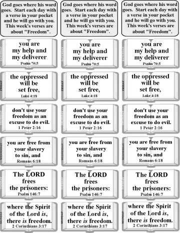 Bible verses about 
Freedom<br>