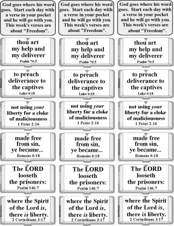 Bible verses for bulletin insert
