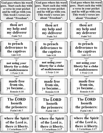 Bible verses for bulletin insert