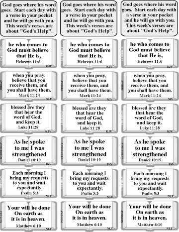 Bulletin Insert with verses about friends