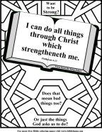 FREE Bible Coloring pages about Strength