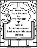Bible Coloring about Strength