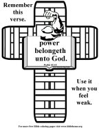 Free Bible Coloring Strength