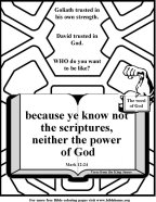 Bible Coloring paGE about Strength