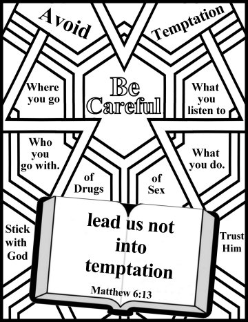Free Bible Coloring pages about Temptation12