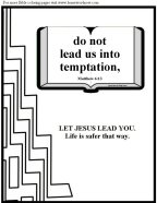 Printable Bible Coloring pages fear temptation